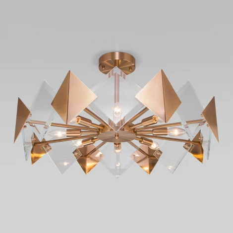 Потолочная люстра Eurosvet Origami 60121/8 латунь Smart
