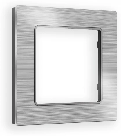 Рамка Ambrella Volt ALFA Platos (Серебро Металл шлифованный) 1-ая AF550101