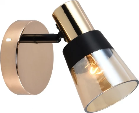Спот Escada Brandy 684/1A 1x40Вт E14, металл/стекло, чёрный/золото