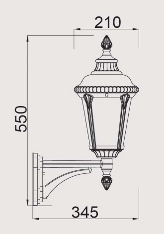 Настенный фонарь уличный Oasis Light 79751S Bl (220V, IP44)