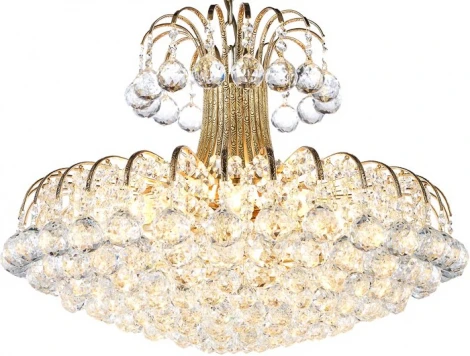 Подвесная люстра Arti Lampadari Alanno E 1.5.60.100 GB (220V, хрусталь, на цепи)