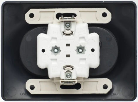 Розетка встраиваемая двойная без заземления (шоколад) Systeme Electric Glossa GSL000820