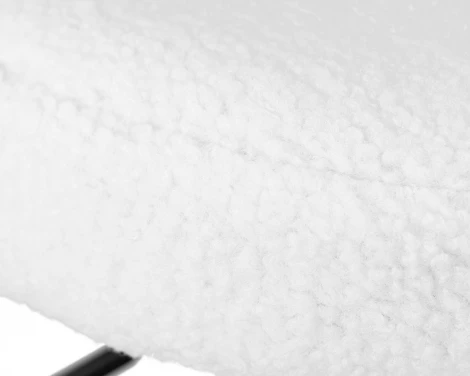 Набор 2 шт табурет барный DOBRIN TEDDY BLACK (белый букле (13))