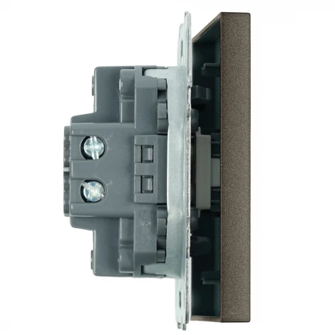 Переключатель одноклавишный перекрестный (антрацит, soft touch) Stekker Эмили 49923