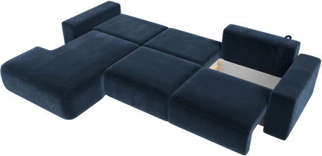 Диван угловой Лига-036 НПБ Классик Лонг левый угол Лига Диванов (Велюр) арт.127796L