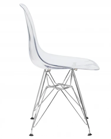 Набор 4 шт стул обеденный DOBRIN DSR CASPER (ножки хром, цвет прозрачный)