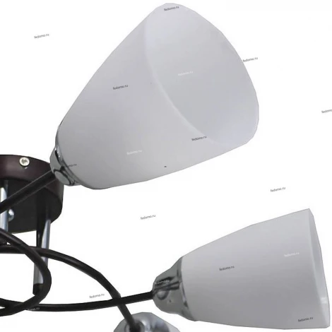 Люстра потолочная Toscom Vimi, 6 плафонов, венге с хромом и белым