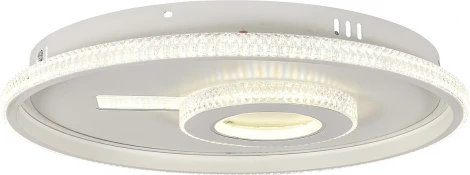 Потолочный светодиодный светильник круглый 65Вт, с ПДУ, металл/акрил, белый (220V, круглые)