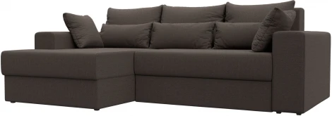 Диван угловой Майами левый угол (Коричневый/Рогожка) Лига Диванов арт.121158L
