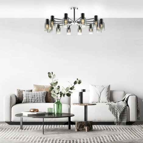 Потолочная люстра на штанге Diversity Escada 2120/12P E14*40W Black (220V)