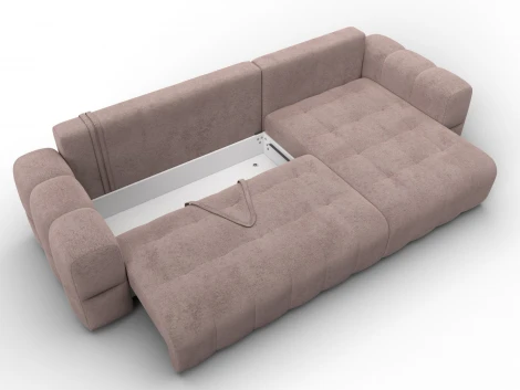 Диван угловой Лига-110 НПБ угол универсальный (ДВП,ДСП,ЛДСП,Брус,Фанера,Велюр/Бежевый) Лига Диванов 136536