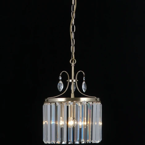 Подвесная люстра ILLUMICO IL3519-3PSQ-24 AB LYRA (220V, хрусталь, на цепи)