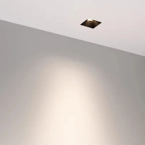 Встраиваемый точечный светильник под гипсокартон MS-RIALTO-TRIMLESS-S40x40-9W Day4000 (BK, 36deg, 230V) (Arlight, IP20 Металл) 044687 (LED)