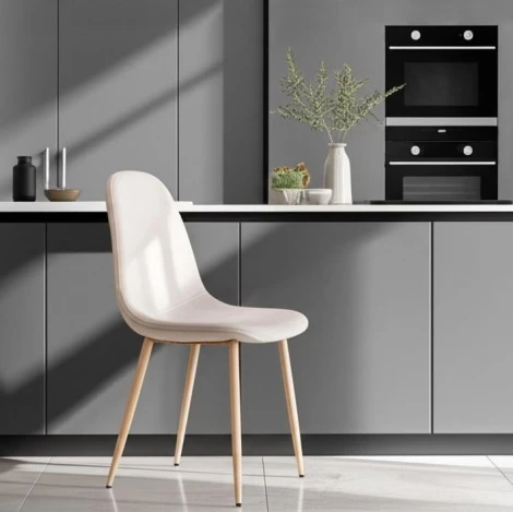 Стул Breeze/Бриз (мод. JSC-58)/2 шт. в упаковке велюр/металл, 44х53х86см, светло-серый HLR14/натуральный (Комплект из 2 шт.) Tetchair 24490