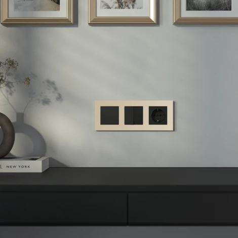 Рамка на 3 поста Slab (шампань софт) Werkel W0032911 (a071625)