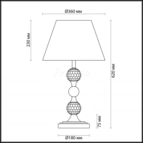 Интерьерная настольная лампа Odeon Light Raul 4190/1T