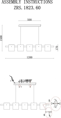 Подвесной светильник Zortes Rony ZRS.1209.01 (220V, на тросе)