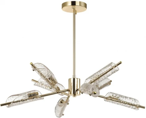 Потолочная люстра на штанге Lumion Georgia 6537/8C золотой G9 8*25W 220V