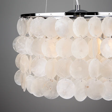 Подвесная люстра Eurosvet 60005-3535 60005/3 хром / перламутр (220V, на тросе)