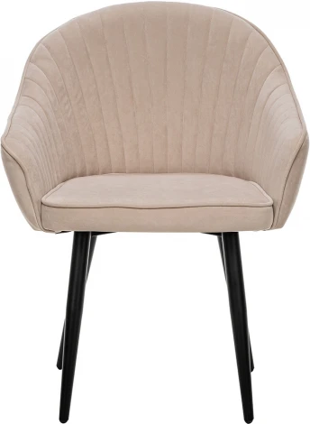 Стул с подлокотниками Вайд, каркас Черный, велюр Бежевый 2500000185779 Leset