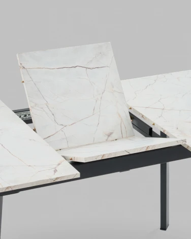 Стол Stool Group Batu new 120-160/80/76 Стол Stool Groupешница ЛМДФ азул оникс подСтол Stool Groupье металл черный УТ000041937