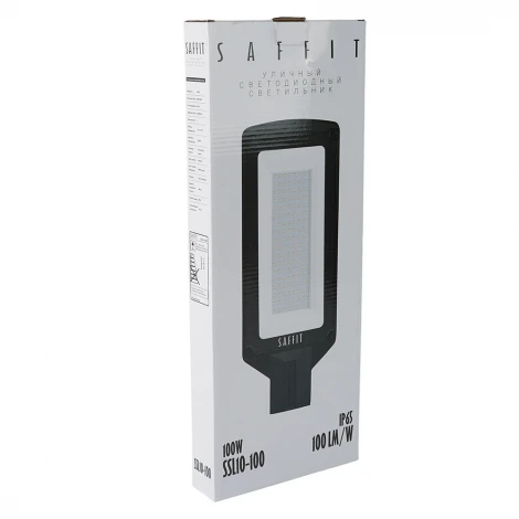 Светодиодный уличный консольный светильник Saffit SSL10-100 55234 100W 5000K 230V, черный