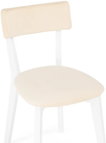 Деревянный стул Woodville Гилмар бежевый велюр / белый 515981