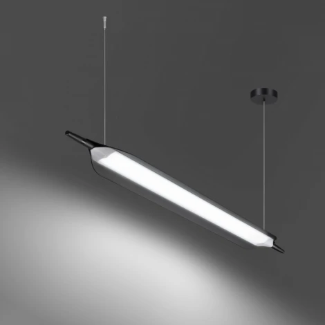 Подвесной светильник Novotech Ala 359544 черный диммируемый со сменой цв.температуры (сенсор) LED 32W 2700/4000/6000K 220V (регулировка яркости, сенсорный выключатель, на тросе)