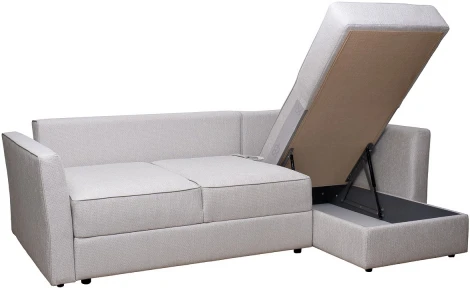 Диван Sorrento 230 с канапе трехмест.раскл (Еврокнижка) Koza3803-SVSER+Nev83 230*156*90см Garda Decor арт.SORRENTO-230-Koza3803-SVSER+Nev83