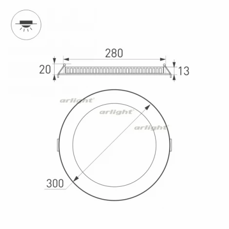 Встраиваемый точечный светильник Arlight DL 020508
