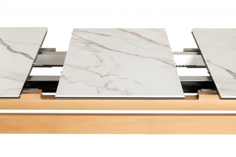 Стол раздвиж. Нарвик Ceramic 140-180 Automatic Natur/Light marble