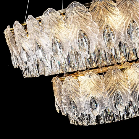 Подвесная люстра хрустальная Modelux ML.7445.800.500 GD
