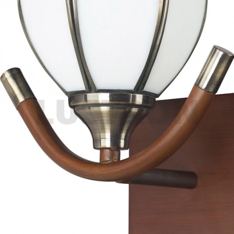 Бра N-Light 607 607-01-51 antique brass + walnut tiffany