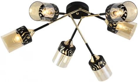 Потолочная люстра Seven Fires Dzheroen SF3362/6C-BK-FGD-AM