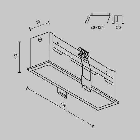 Встраиваемый линейный светильник светодиодный Maytoni Basis DL066-12W3-6K-B (220V)