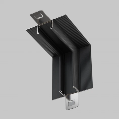 Коннектор угловой внутренний, встраиваемый, черный Maytoni Accessories for tracks Basity TRA172ICL-12B