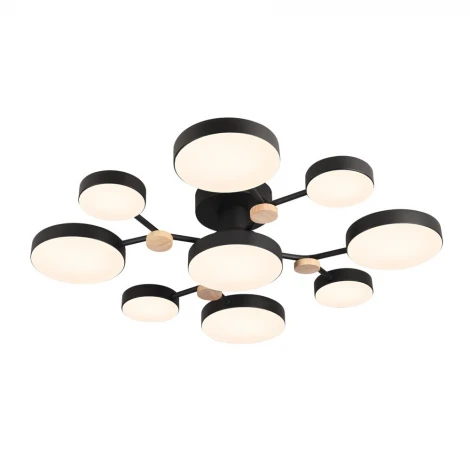 Потолочная люстра светодиодная с пультом с регулировкой цветовой температуры и яркости LED4U LED4U L3201-780 BK