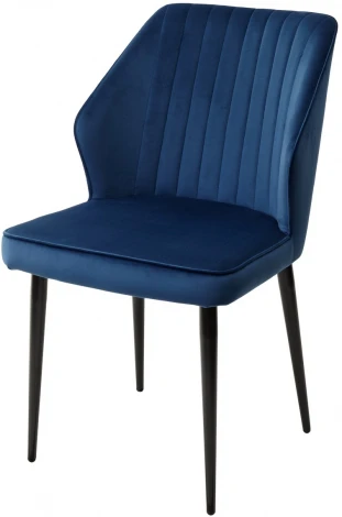 Стул SEATTLE-V СИНИЙ #29, велюр / черный каркас