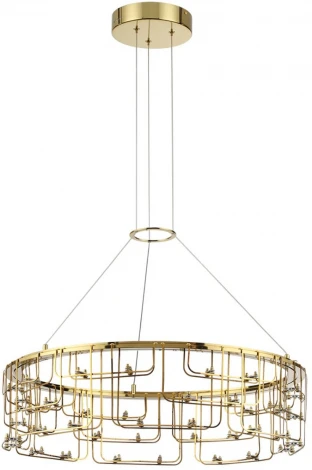 Подвесной светильник Odeon Light Zaha 7060/44L нерж/сталь золото IP20 LED 44W 3960Лм 3000K 220V (на тросе)