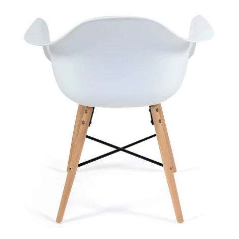 Кресло CINDY (EAMES) (mod. 919) черный/black with natural legs (дерево береза/металл/сиденье пластик)