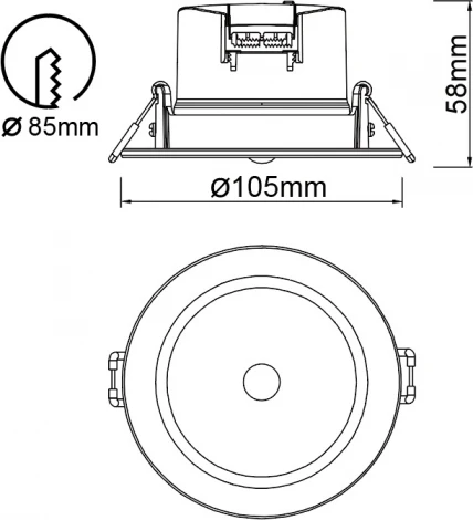 Встраиваемый светильник Mantra Yucatan 8850 (LED, 220V, датчик движения, IP54)