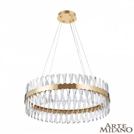 Подвесная люстра Arte Milano Venezia 311096/D800 BS (регулировка яркости, LED, 220V, хрусталь, пульт управления, на тросе, круглые)