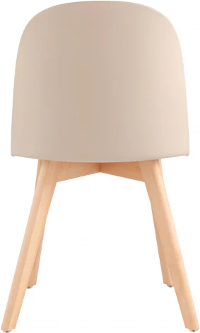 Стул Stool Group Fog с подушкой бежевый деревянные ножки УТ000036895