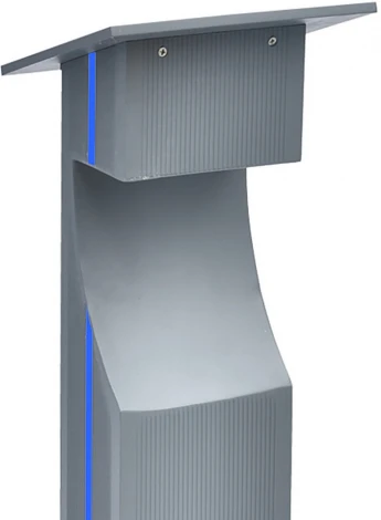 Наземный уличный светильник с солнечной батареей, с декоративной синей подсветкой Kink Light 09205-F,16(05) (LED, IP65)