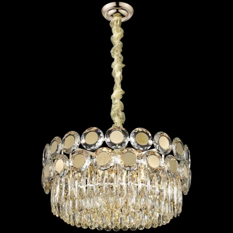 Подвесная люстра Wertmark Claudia WE134.12.303 (220V, хрусталь, на цепи, круглые)