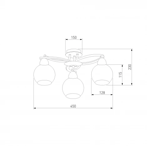 Потолочная люстра Eurosvet 9654 9654/3 хром/венге (220V, шарики)