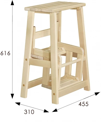 Табурет- стремянка лак от фабрики Mebelik