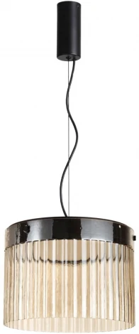 Подвесной светильник каскадный Odeon Light Pillari 5047/24L черный/светл.янтарный/металл/стекло LED 24W 4000К 2715Лм (220V, на проводе, круглые)