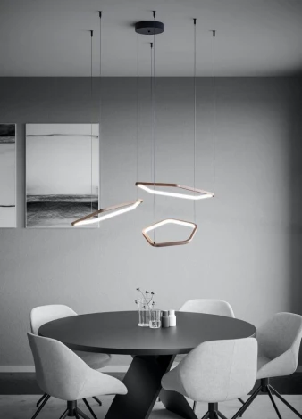 Подвесной светильник светодиодный Eglo Estrella 390505 с регулировкой цветовой температуры 1X50W LED 2200-6500K 8700lm алюминий, сталь, бронзовый, черный, белый