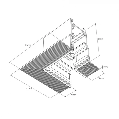 Соединительный угловой элемент RAUMBERG MGL Bk